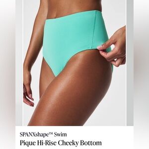 SPANXshape™ Swim
Pique Hi-Rise Cheeky Bottom - Tropical Turquoise - NWT